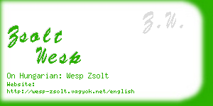 zsolt wesp business card